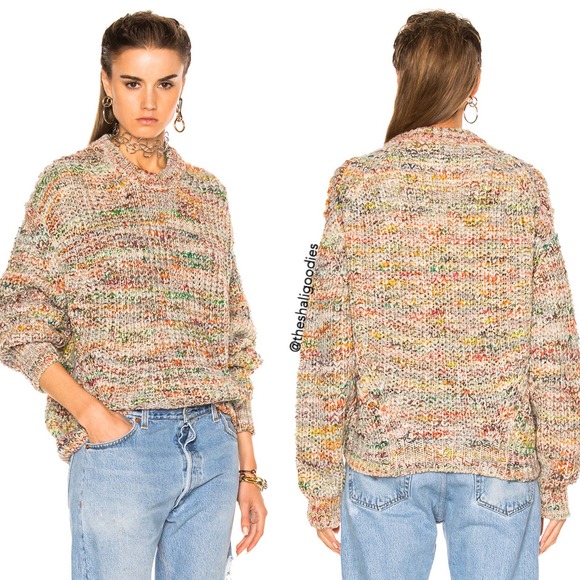 Zora Sweater Rainbow Knit Wool Blend 
